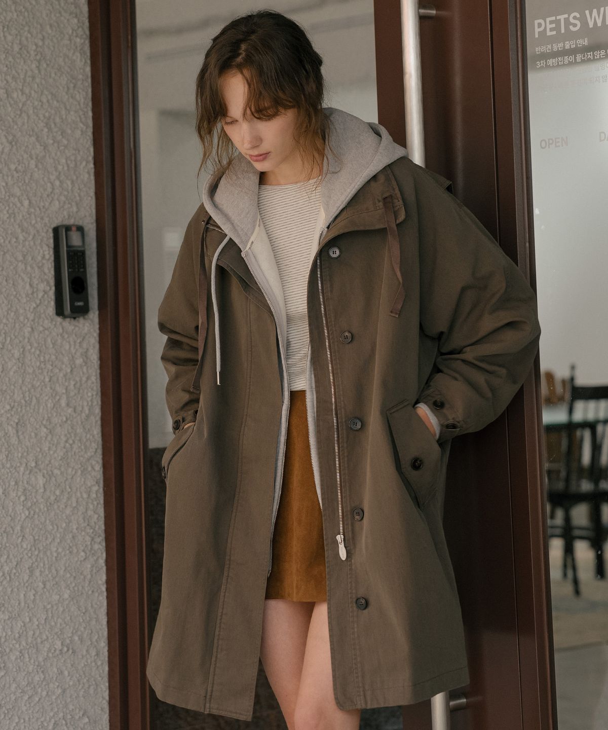 틸아이다이(TILL I DIE) High Neck Utility Jacket [TIFA06JK09]_Brown