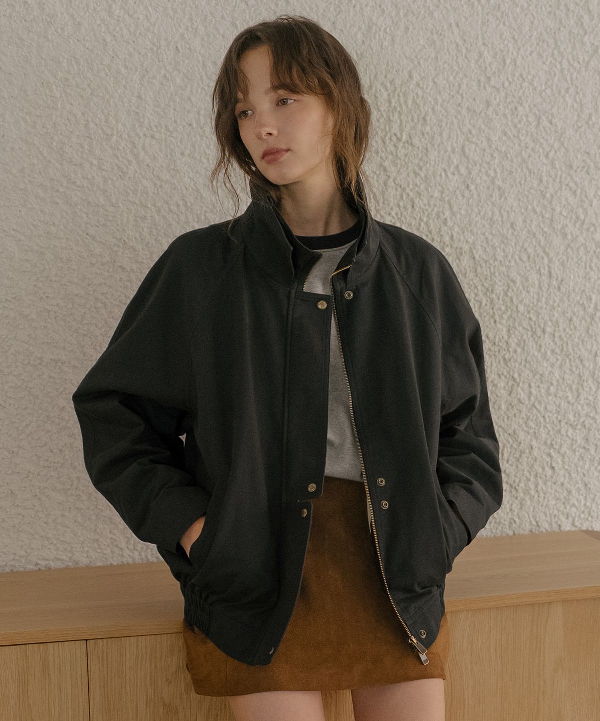 틸아이다이(TILL I DIE) 2way double collar jumper [TIFA06JP03]_Navy