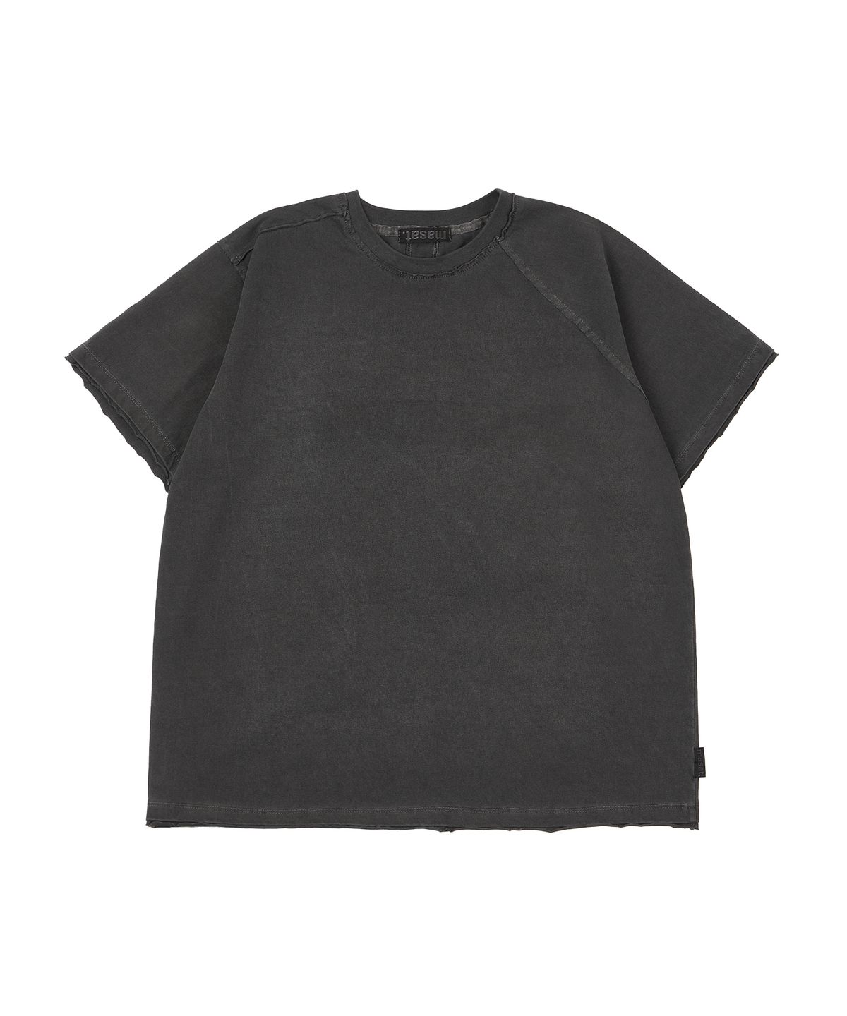 마사트(MASAT) Asymmetric Cut Off Short Sleeve _ Dark Gray