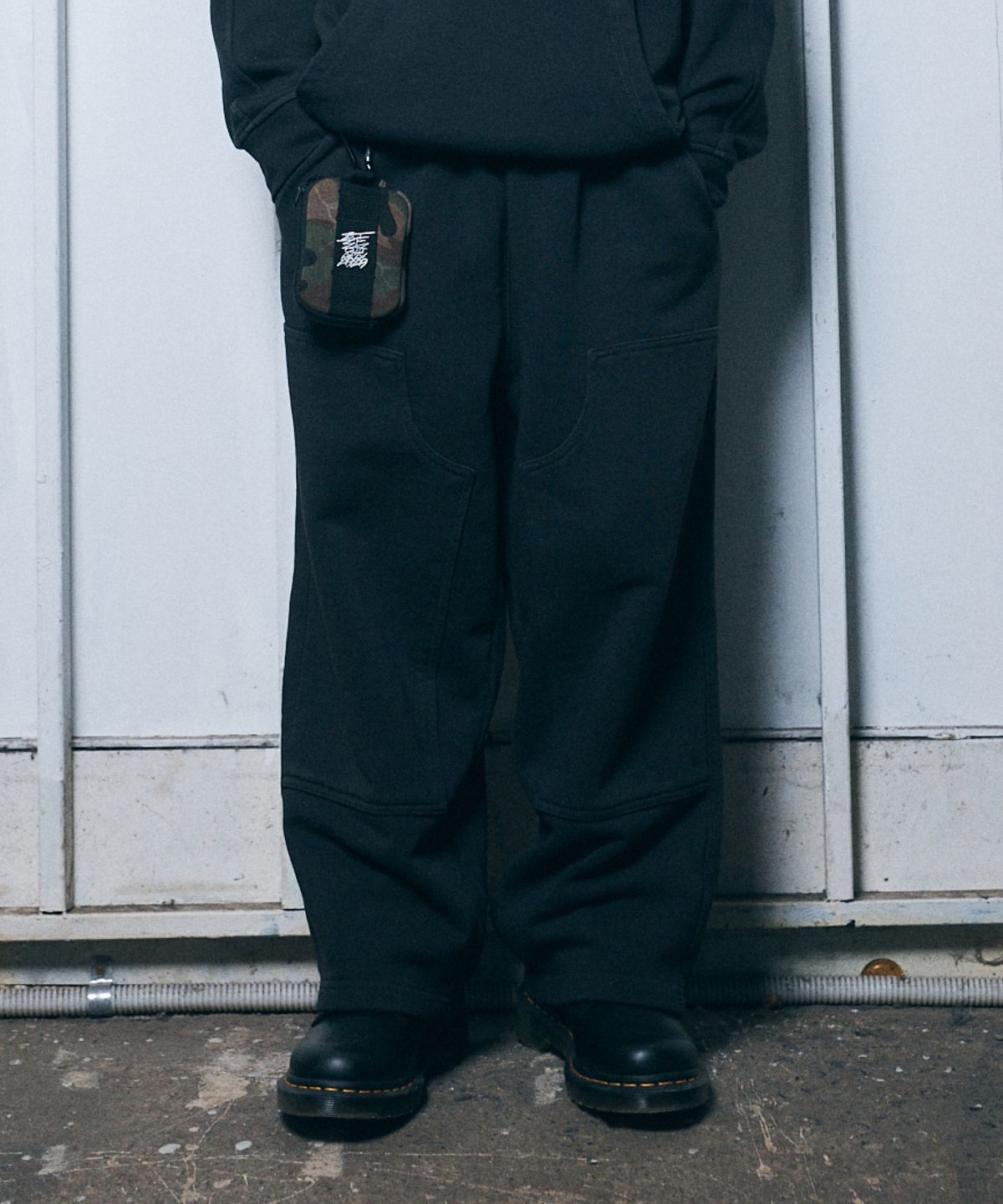 브라운브레스 키즈(BROWNBREATH KIDS) KIDS PIGMENT DOUBLE KNEE PANTS - BLACK