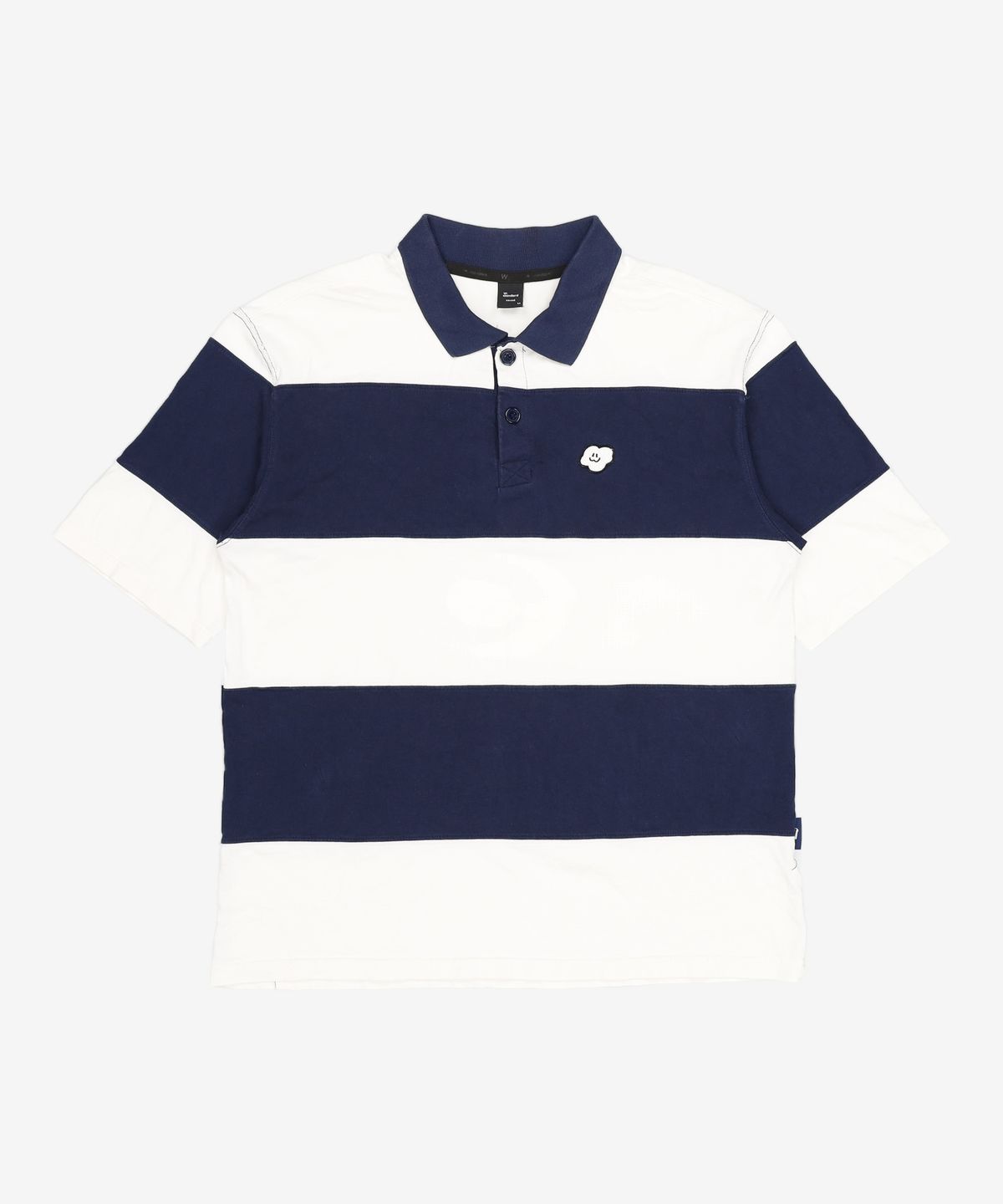 더블유스탠다드(W STANDARD) 스트라이프 카라 반팔 티셔츠 [3 COLOR] M