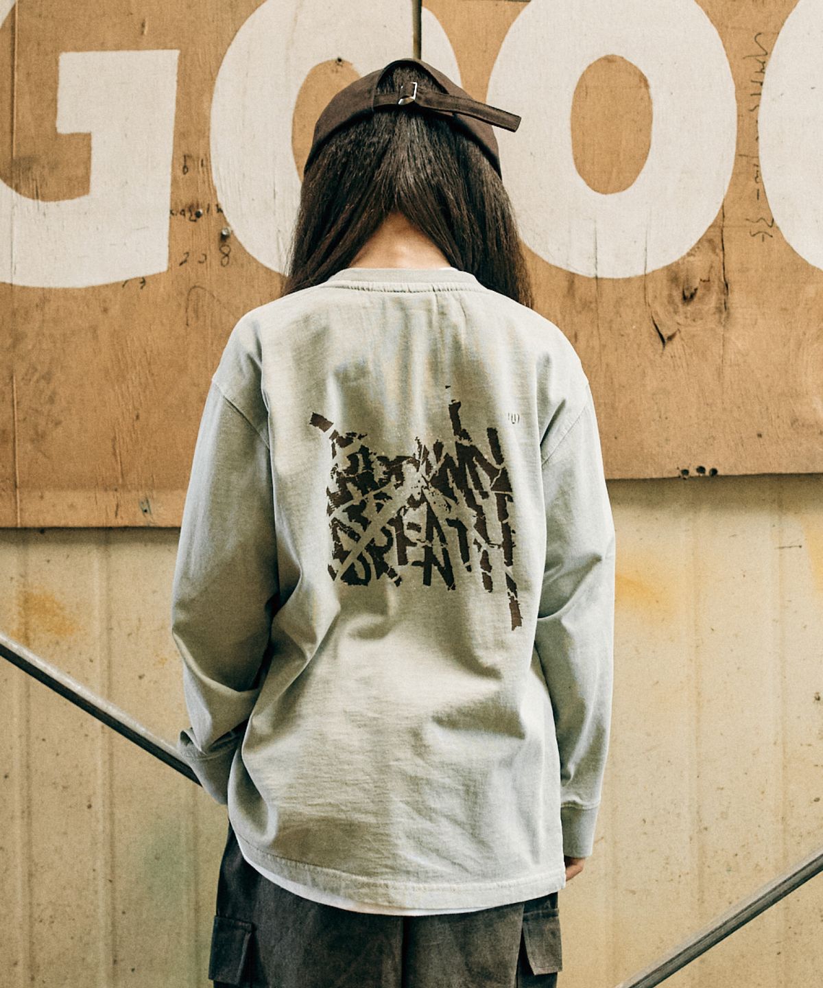 브라운브레스 키즈(BROWNBREATH KIDS) KIDS TAG PIGMENT LONG SLEEVE - KHAKI