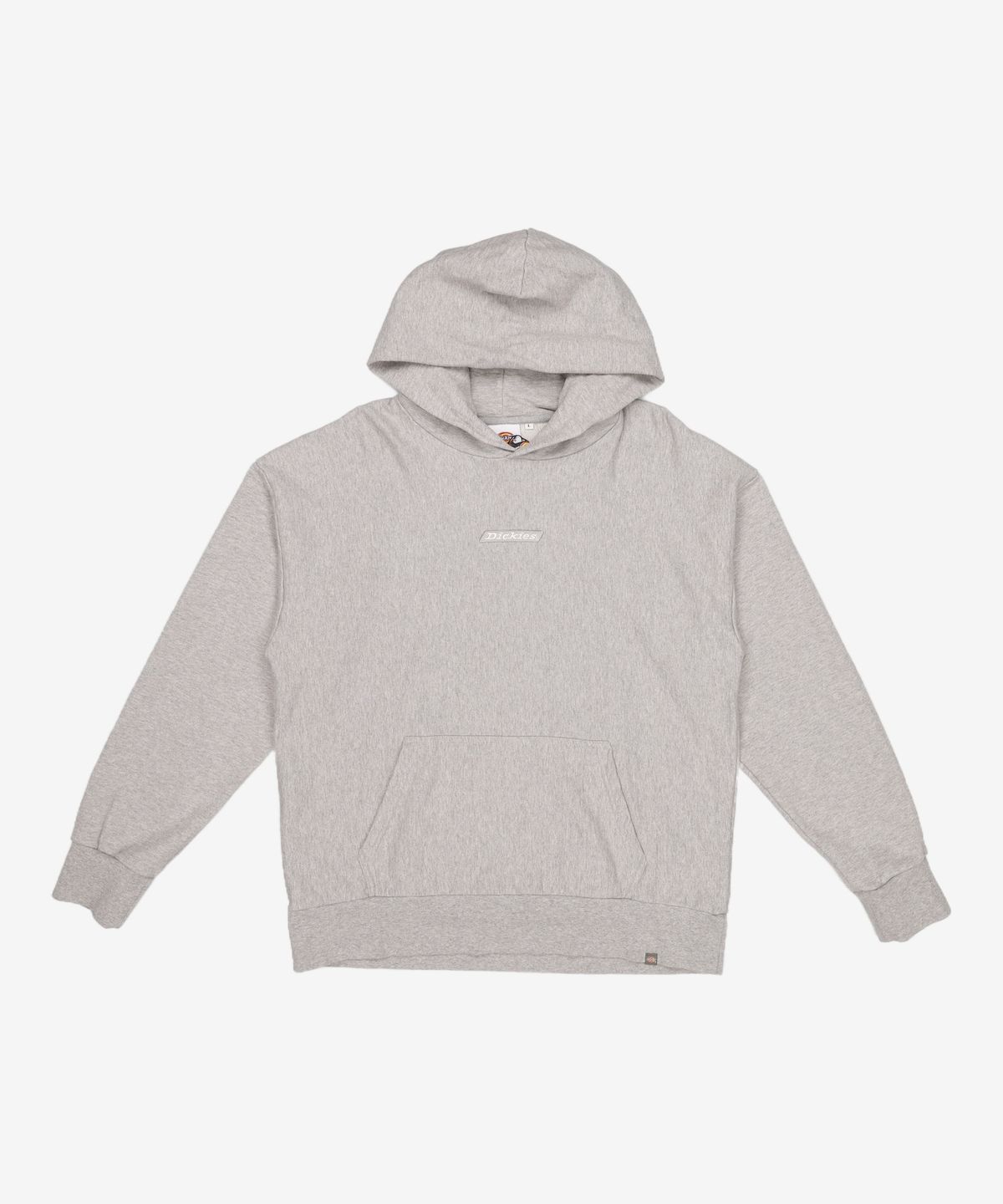 디키즈(DICKIES) 루즈핏 배너 로고 후드 Melange Gray L