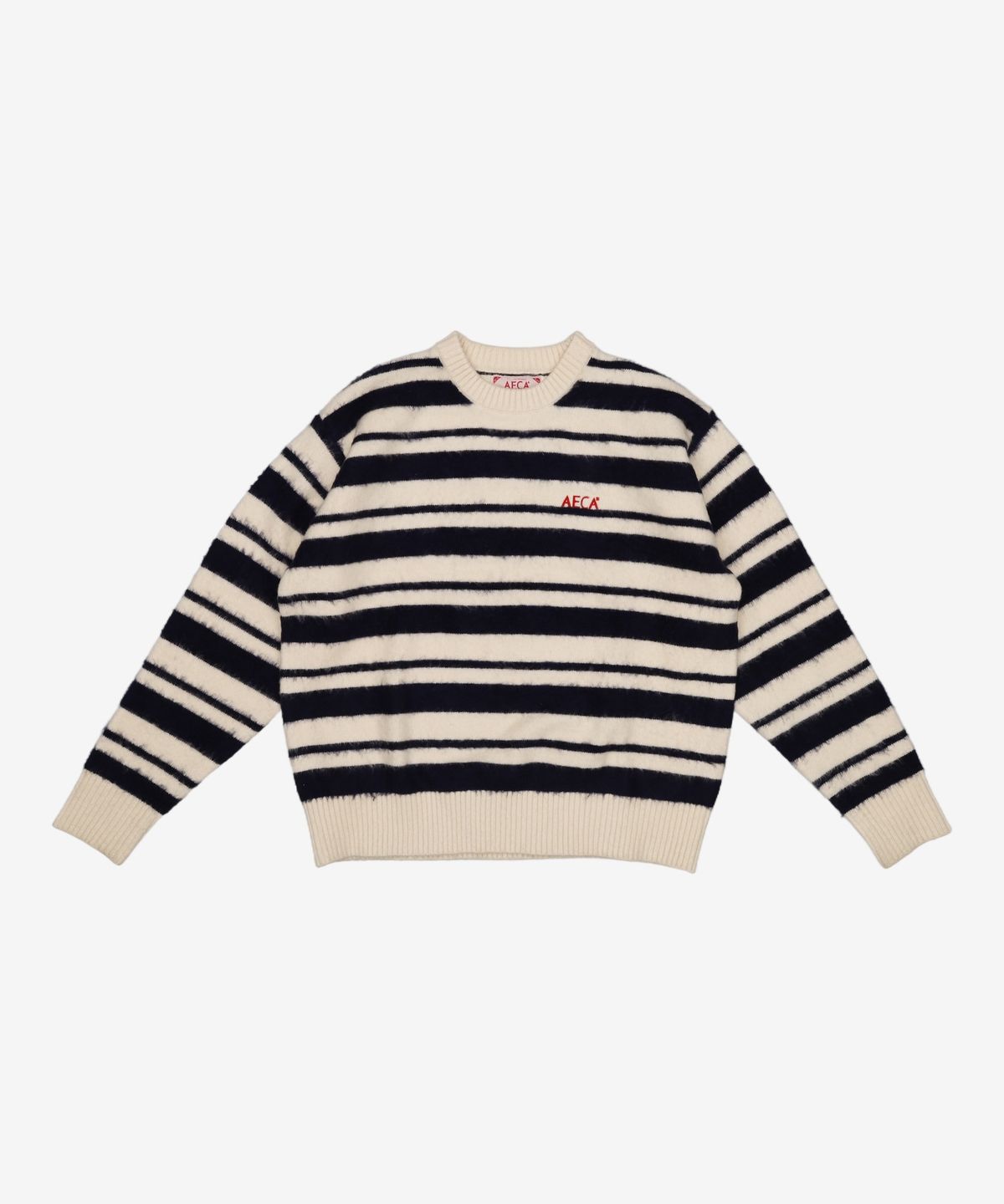 에이카화이트(AECA) MULTI STRIPE DOODLE KNIT-WHITE M