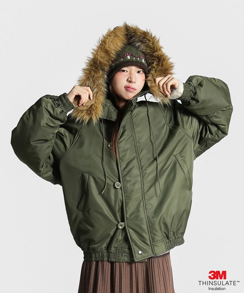 3M THINSULATE HOODED FIELD JACKET KHAKI