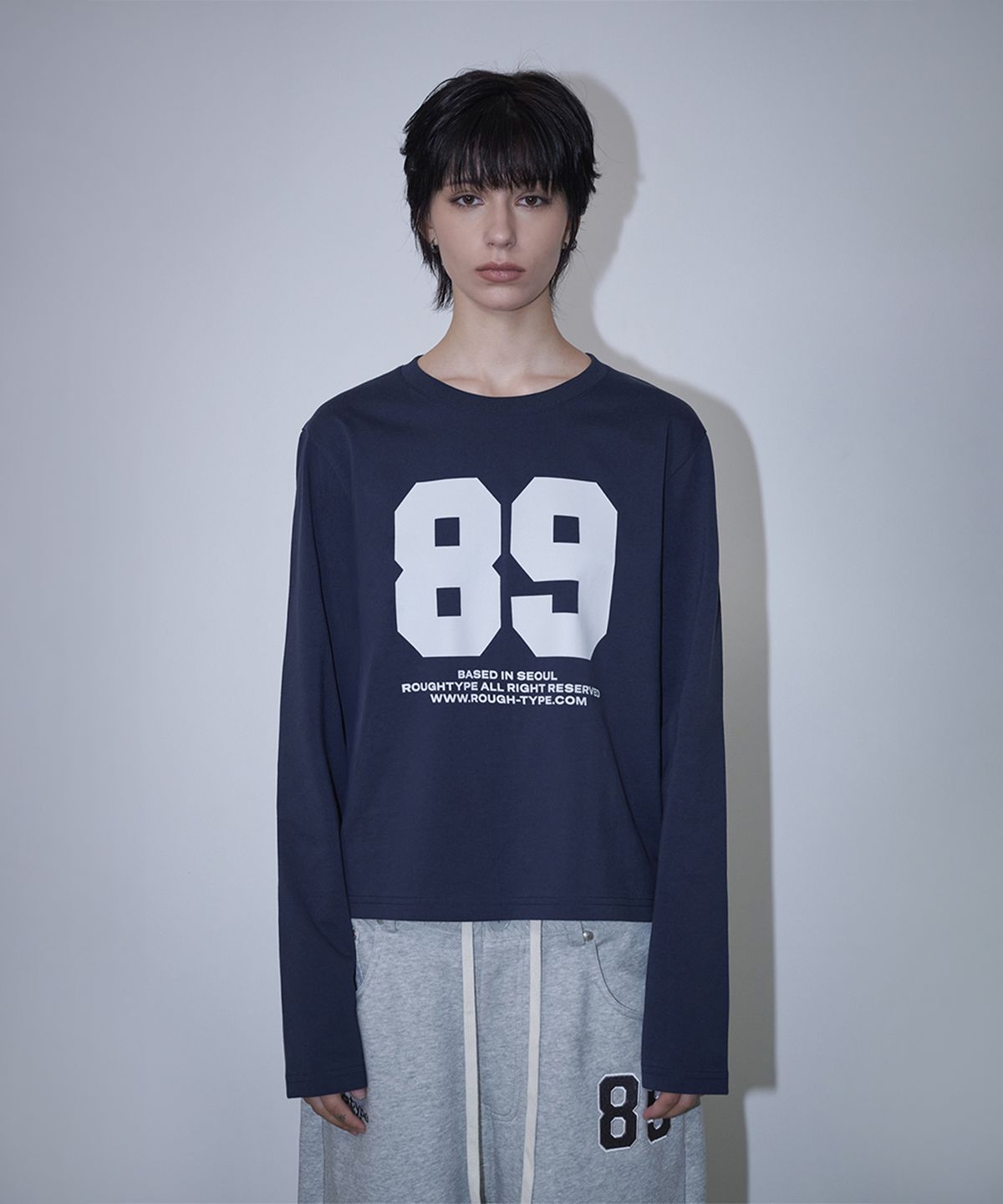 로타입(ROUGHTYPE) 89 Crop Longsleeve - Navy