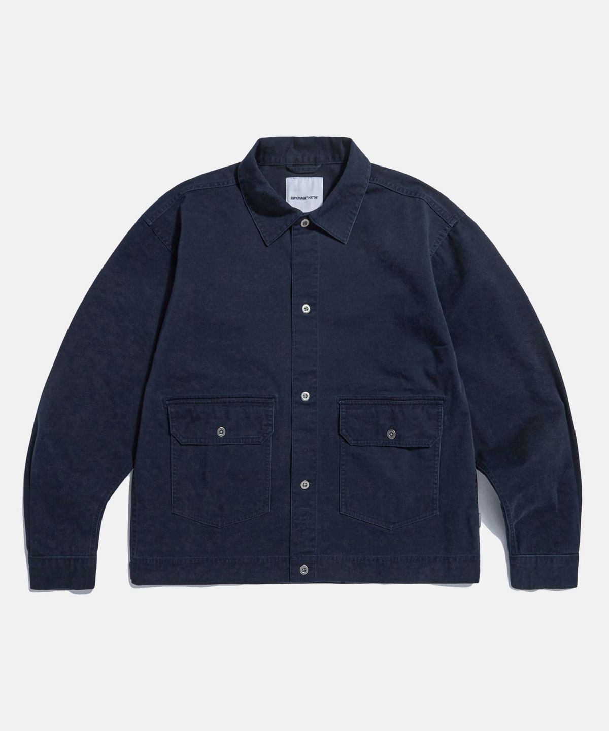 에스피오나지(ESPIONAGE) Cotton Trucker Shirt Jacket Navy