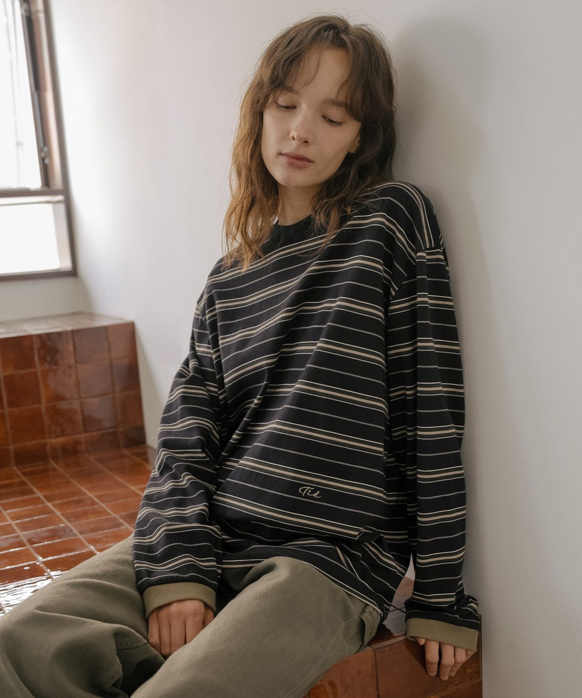 틸아이다이(TILL I DIE) Signature stripe t-shirt [TIFA06LT12]_Navy