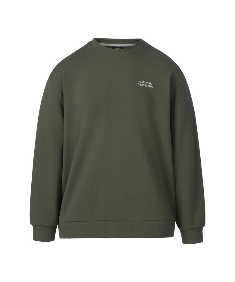 라르가 헤비웨이트 세미오버핏 맨투맨 OLIVE GREEN