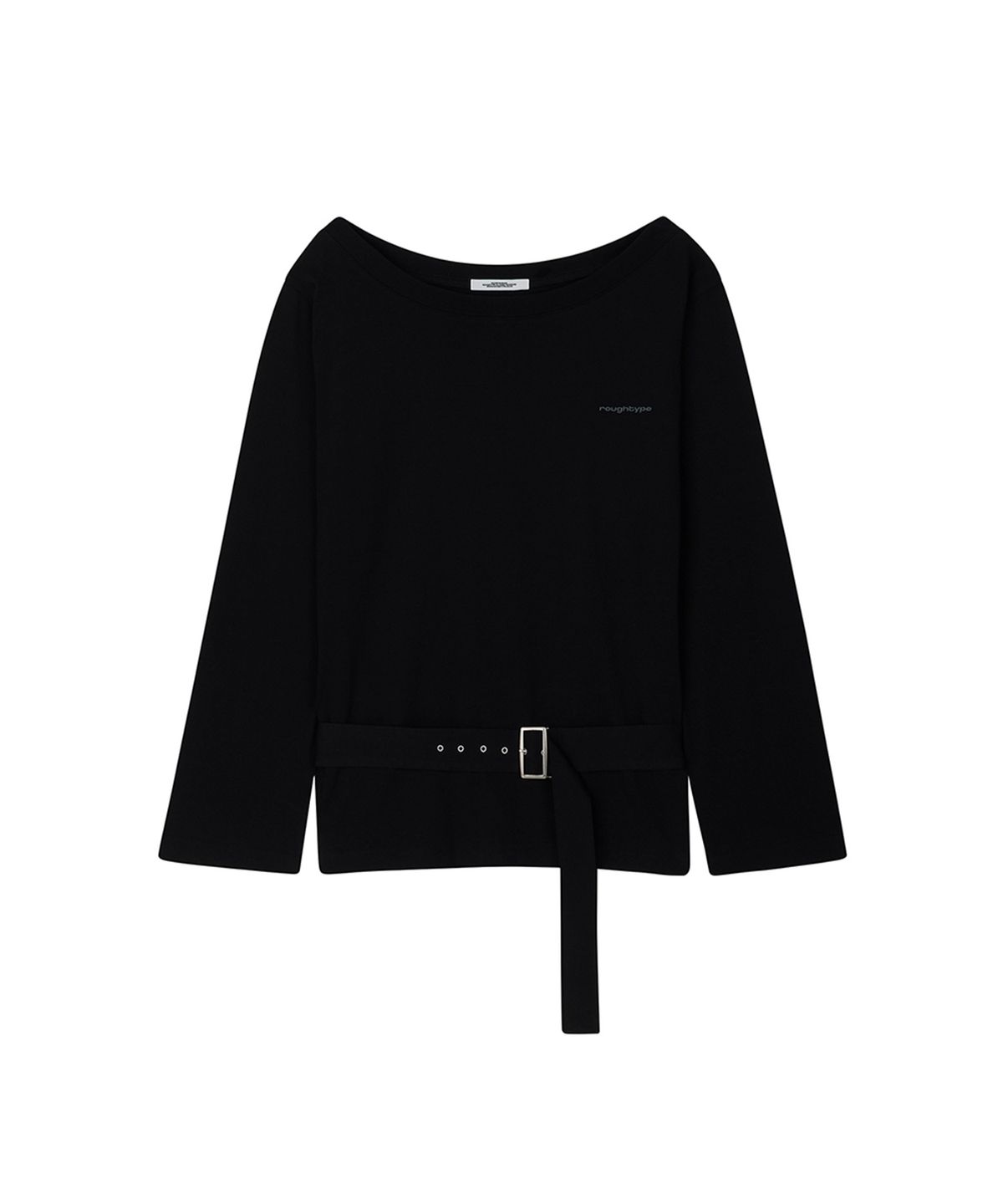 로타입(ROUGHTYPE) Square Buckle Belted Long Sleeve - Black