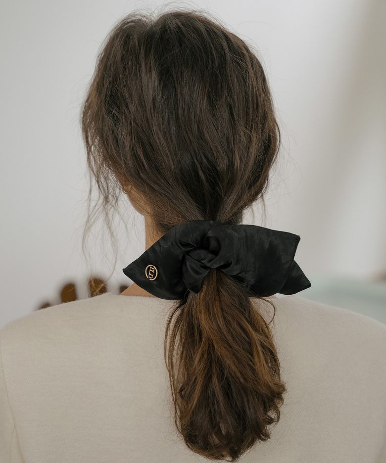 Silk square scrunchy [TIFA06AC01]_2color