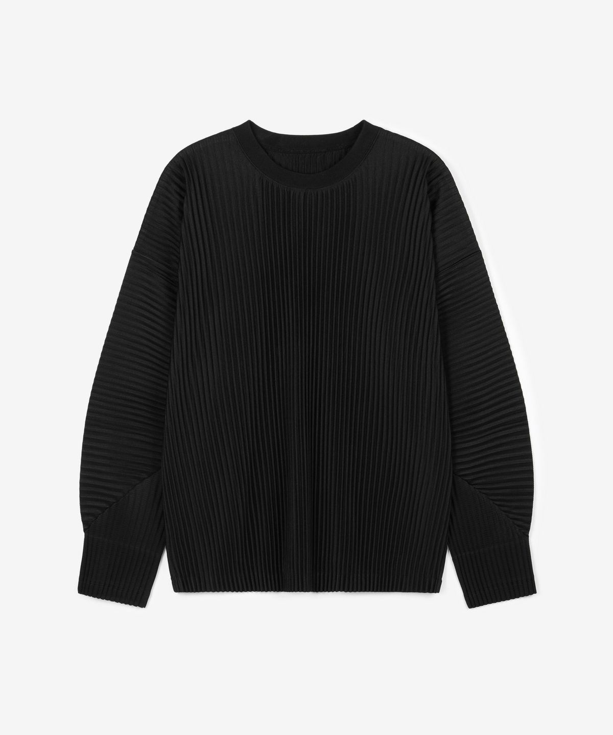 티엔지티(TNGT) Yoyogi Pleats Crew Neck T-Shirt (Black) TNTS6F104BK