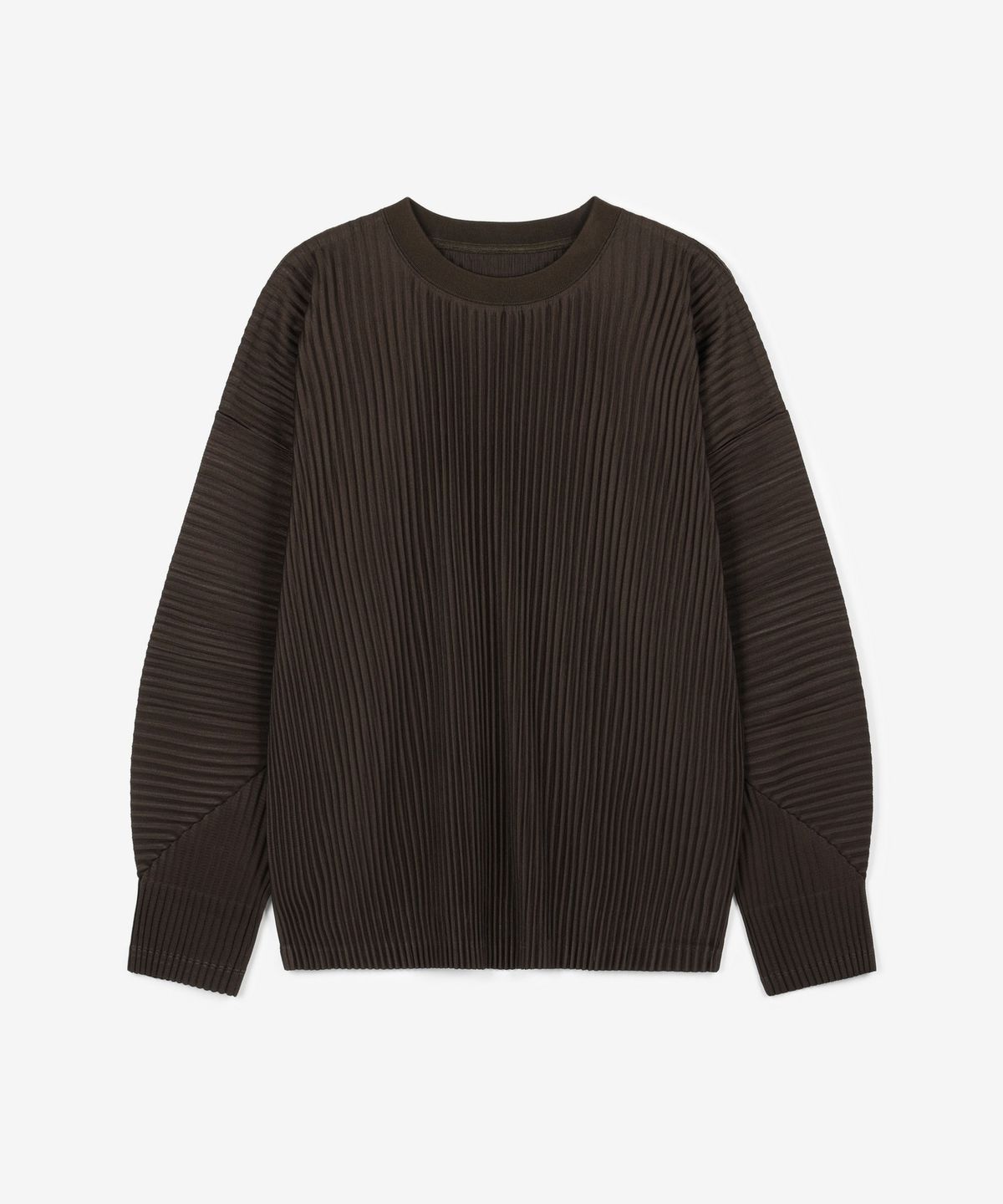티엔지티(TNGT) Yoyogi Pleats Crew Neck T-Shirt (Brown) TNTS6F104W2