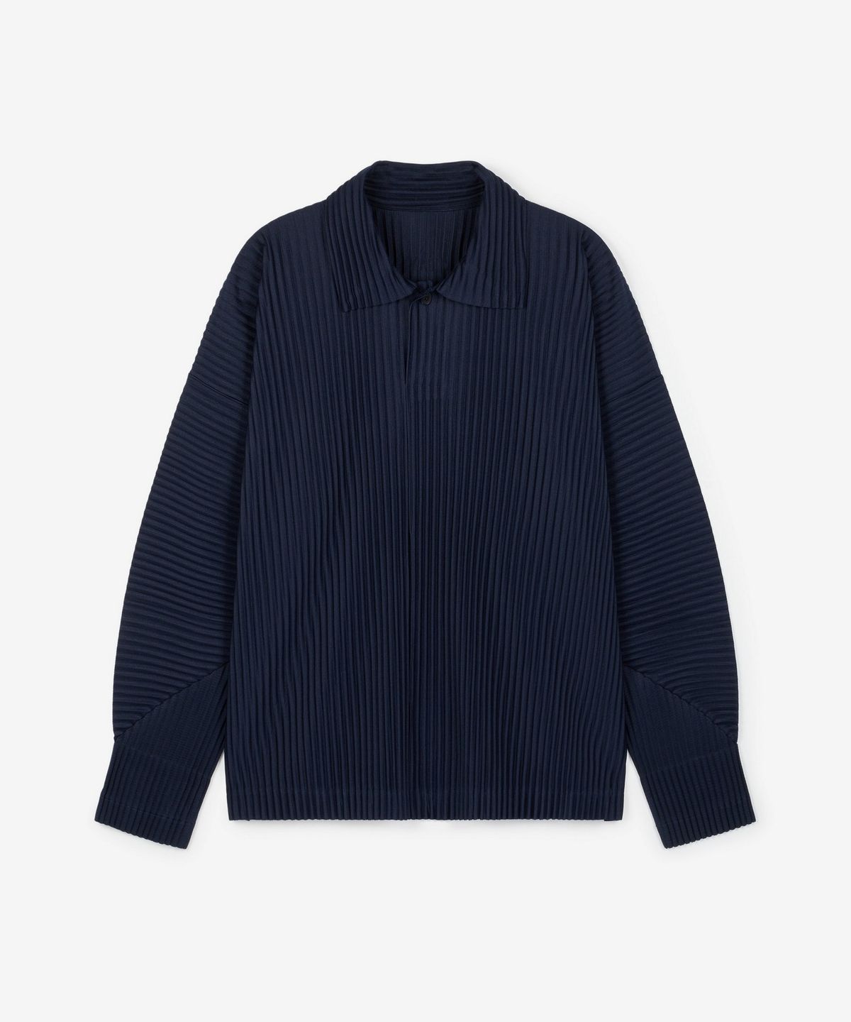 티엔지티(TNGT) Yoyogi Pleats Collared T-Shirt (Navy) TNTS6F103N2