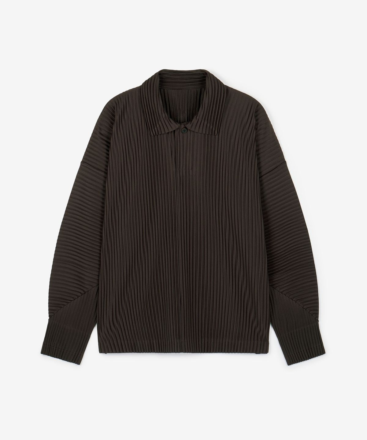 티엔지티(TNGT) Yoyogi Pleats Collared T-Shirt (Brown) TNTS6F103W2