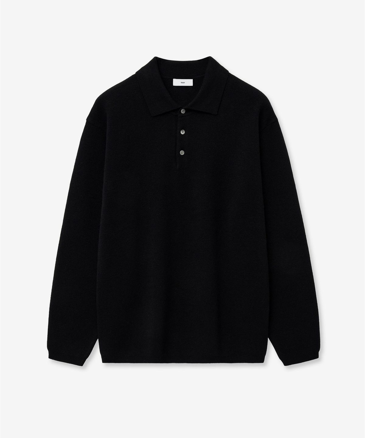 티엔지티(TNGT) Cashmere Blended Essential Polo Knit Top (Black) TNSW6F110BK