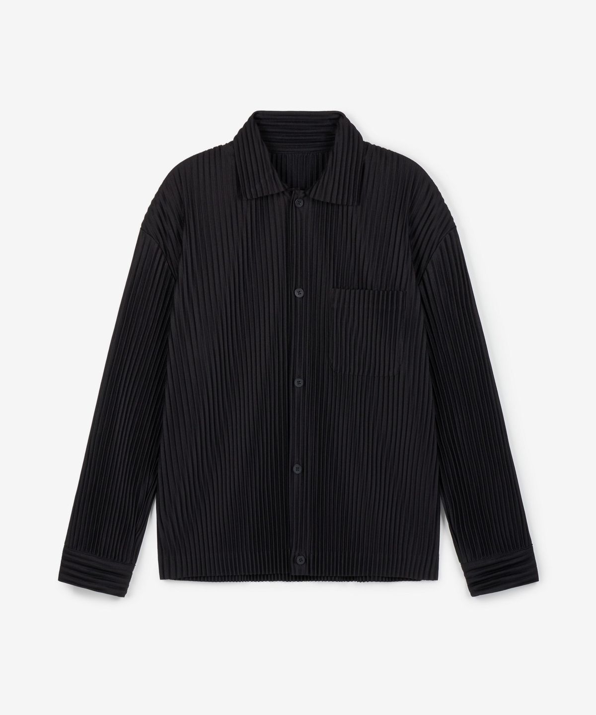 티엔지티(TNGT) Yoyogi Pleats Overshirt (Black) TNSH6F107BK