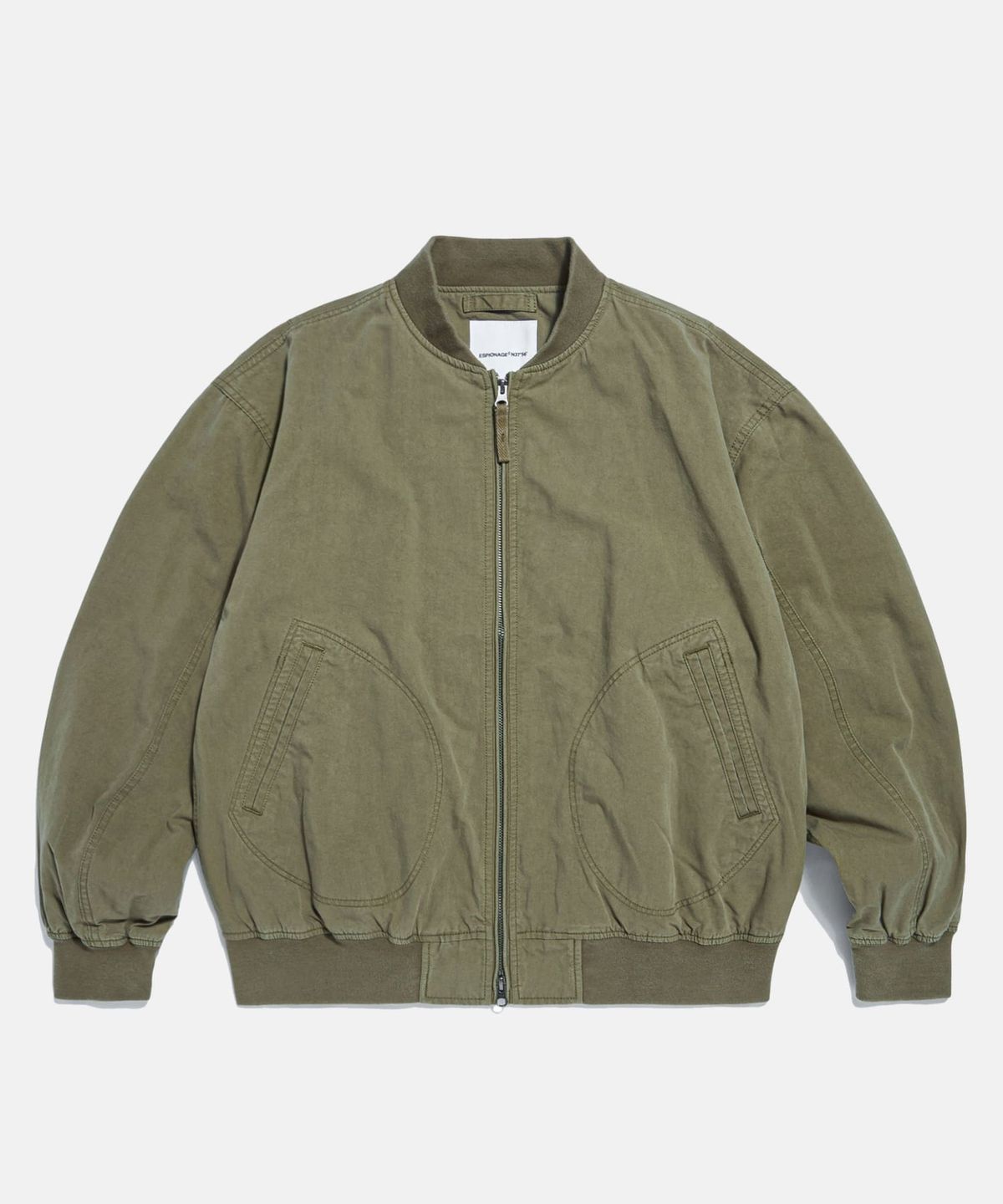 에스피오나지(ESPIONAGE) Zip Front Deck Jacket Khaki Beige