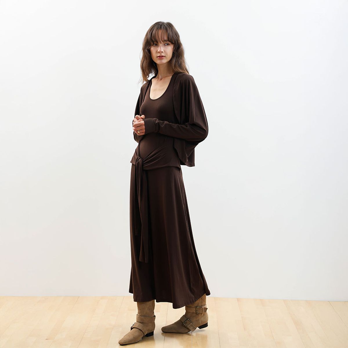 웬스데이딜라잇(WEDNESDAY DELIGHT) WD_Sleeveless maxi dress and cardigan set