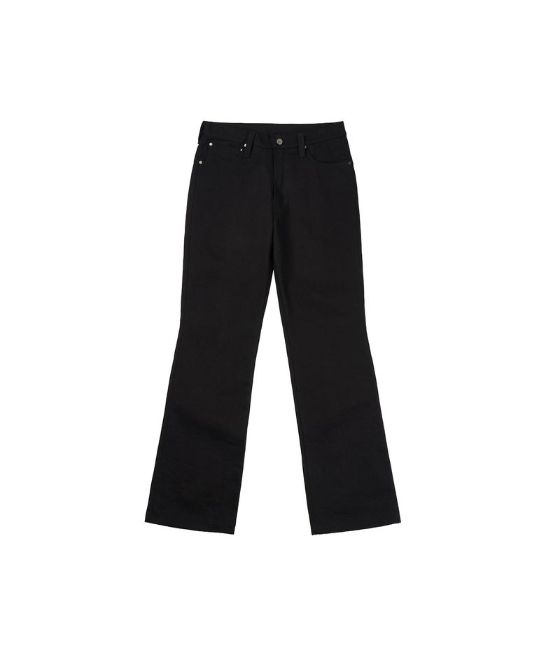 Twill Flare Pants _ Black