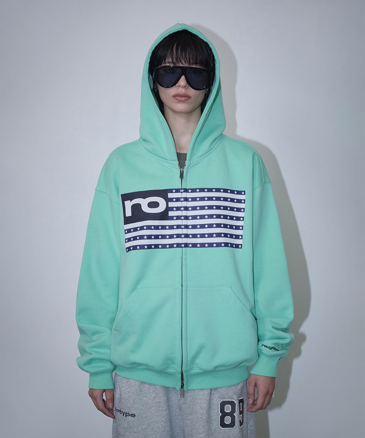 로타입(ROUGHTYPE) RO American Hoodie Zip-up - Mint