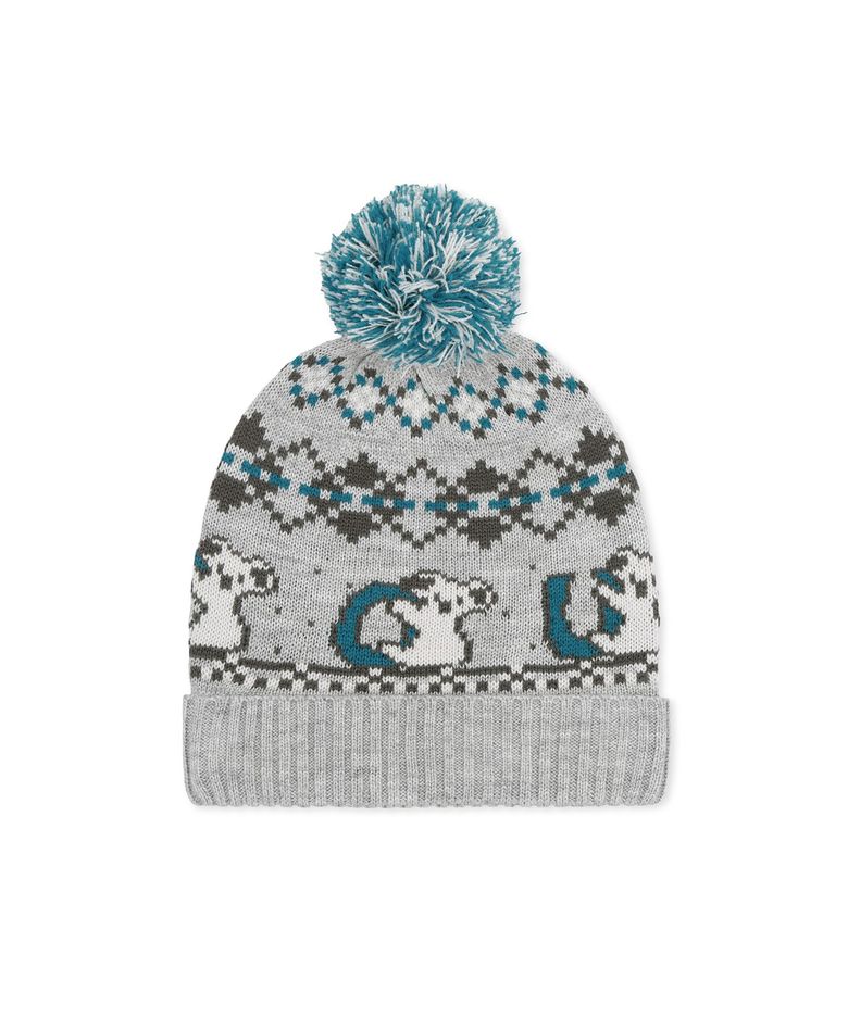Koala Pom Beanie Heather Grey