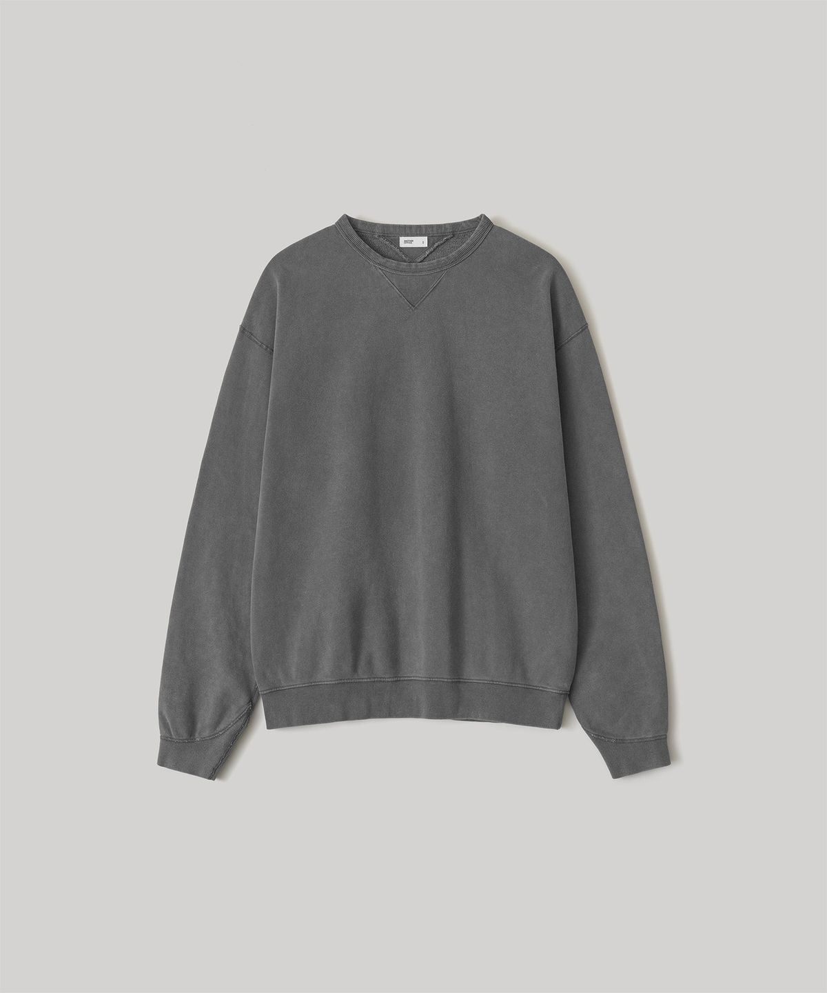 어나더 오피스(ANOTHER OFFICE) Sulfar Dyed 50s SweatShirt (Charcoal)