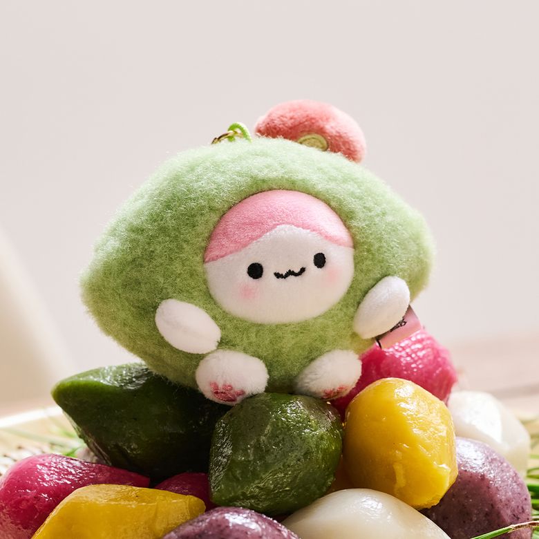 콩밤이 송편 키링인형_콩이