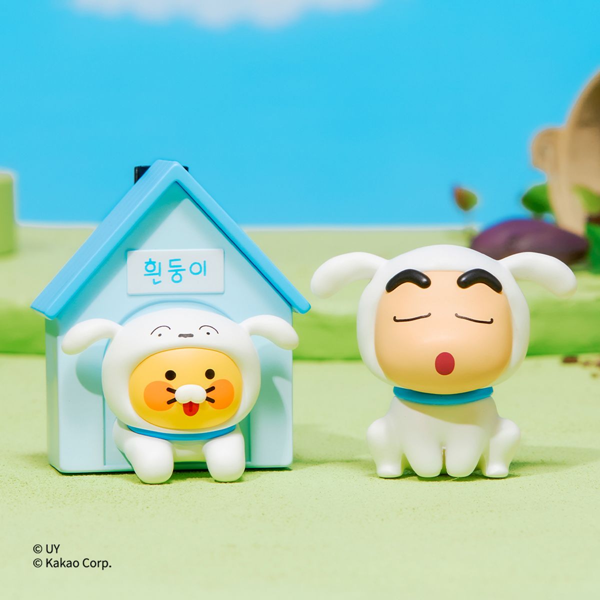 카카오프렌즈(KAKAO FRIENDS) 짱구는 못말려X카카오프렌즈 차량용 방향제&피규어 세트_춘식이