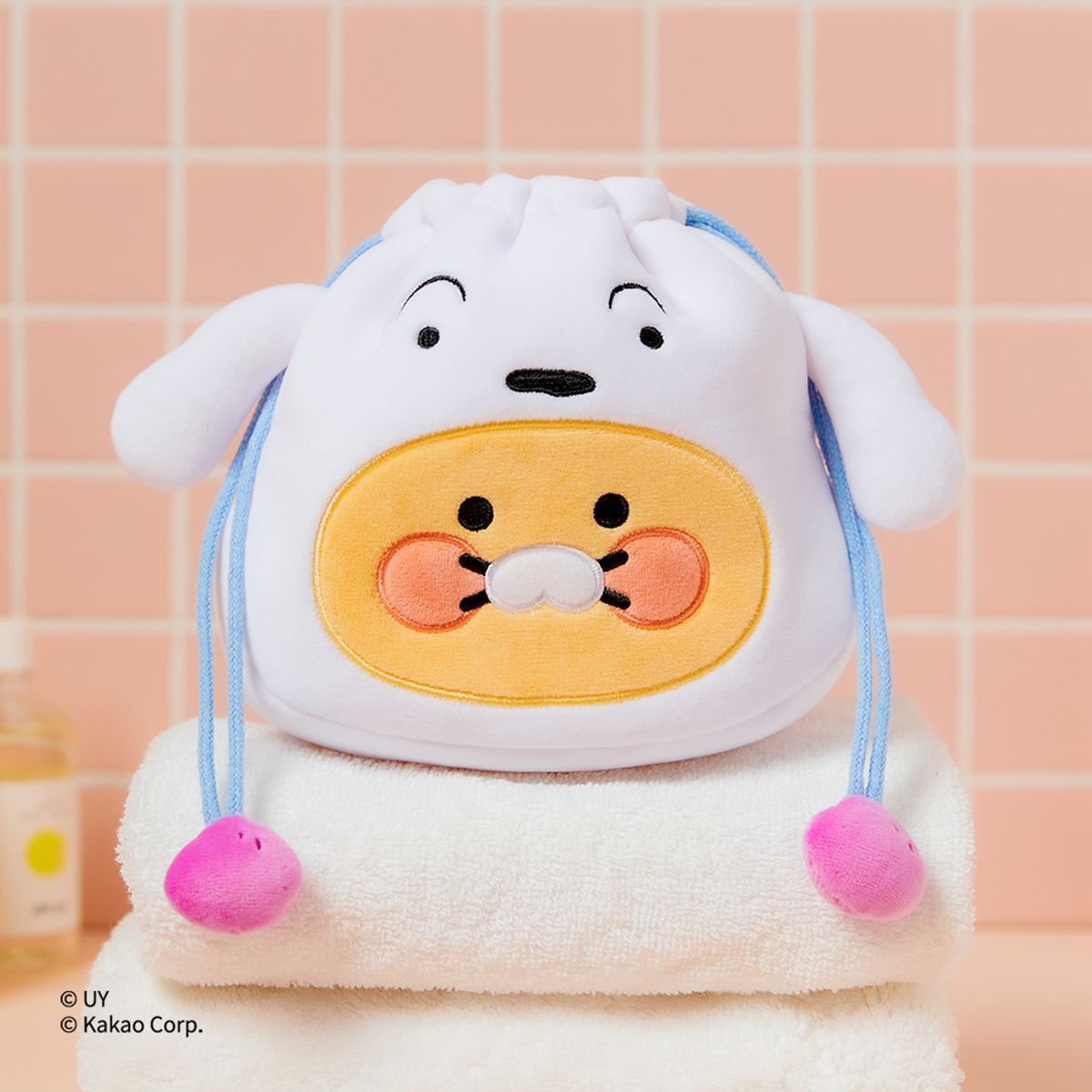 카카오프렌즈(KAKAO FRIENDS) 짱구는 못말려X카카오프렌즈 흰둥이 페이스 파우치_춘식이