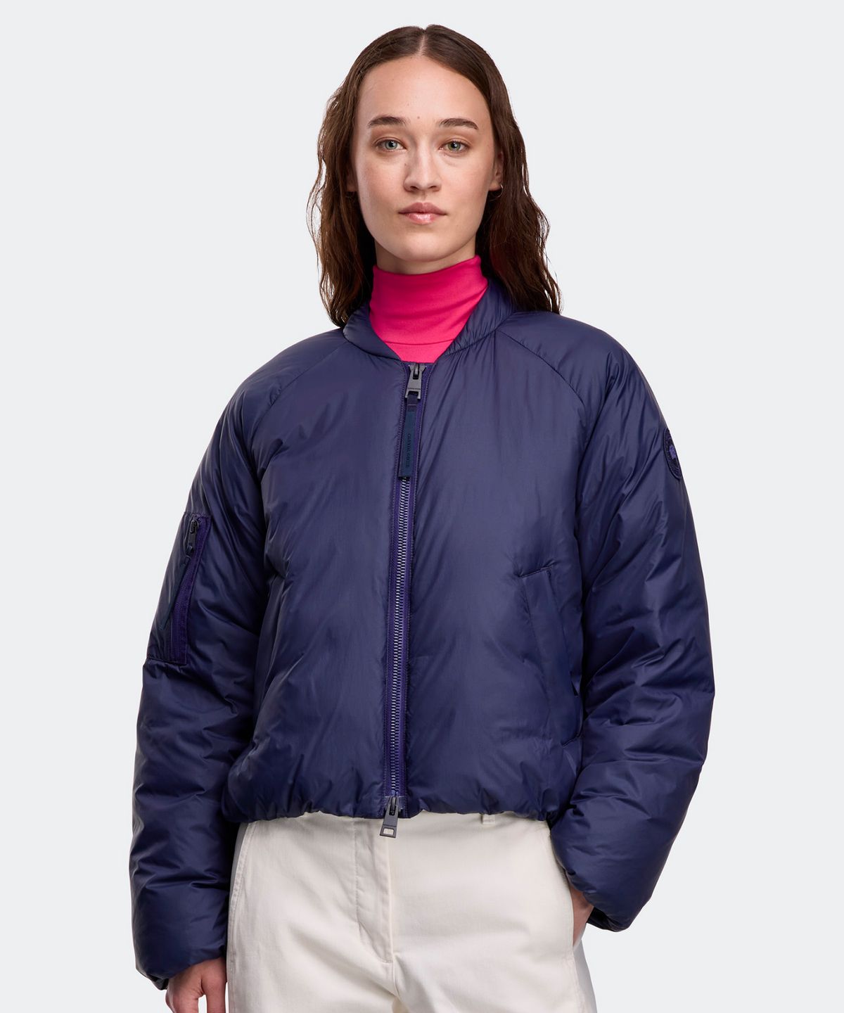 캐나다구스(CANADAGOOSE) 여성 엘바 봄버(Dark Violet)_Q256AWUT03DVB