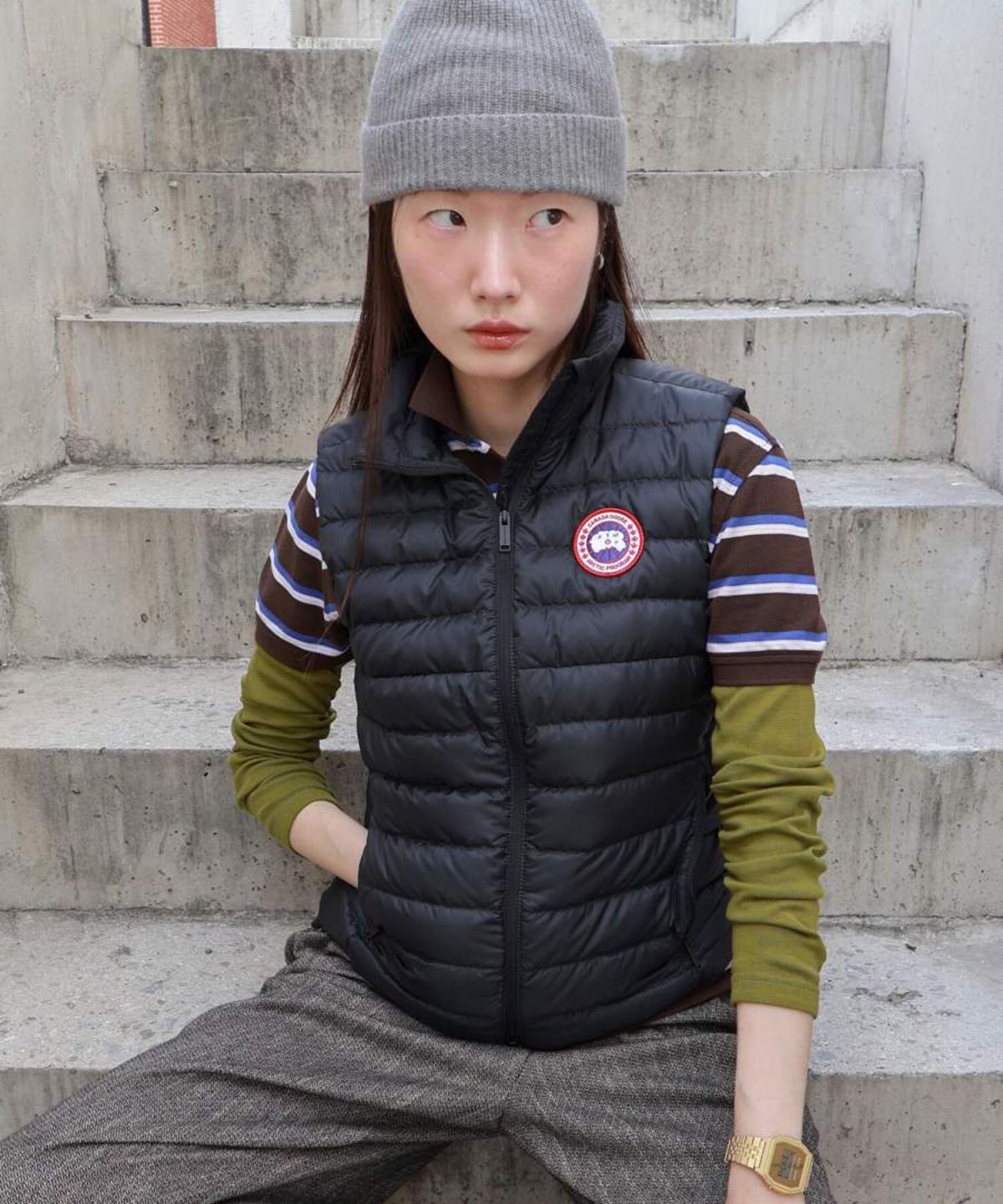 캐나다구스(CANADAGOOSE) 여성 아이테라 베스트 클래식 디스크(Black)_Q266AWVC01BKB