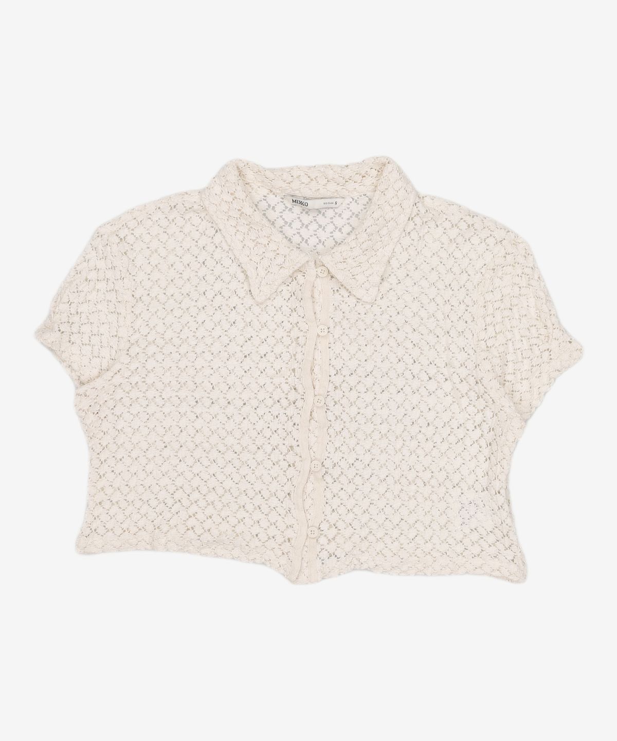 미쏘(MIXXO) 셔츠카라 레이스 블라우스 MIWBWC703G S