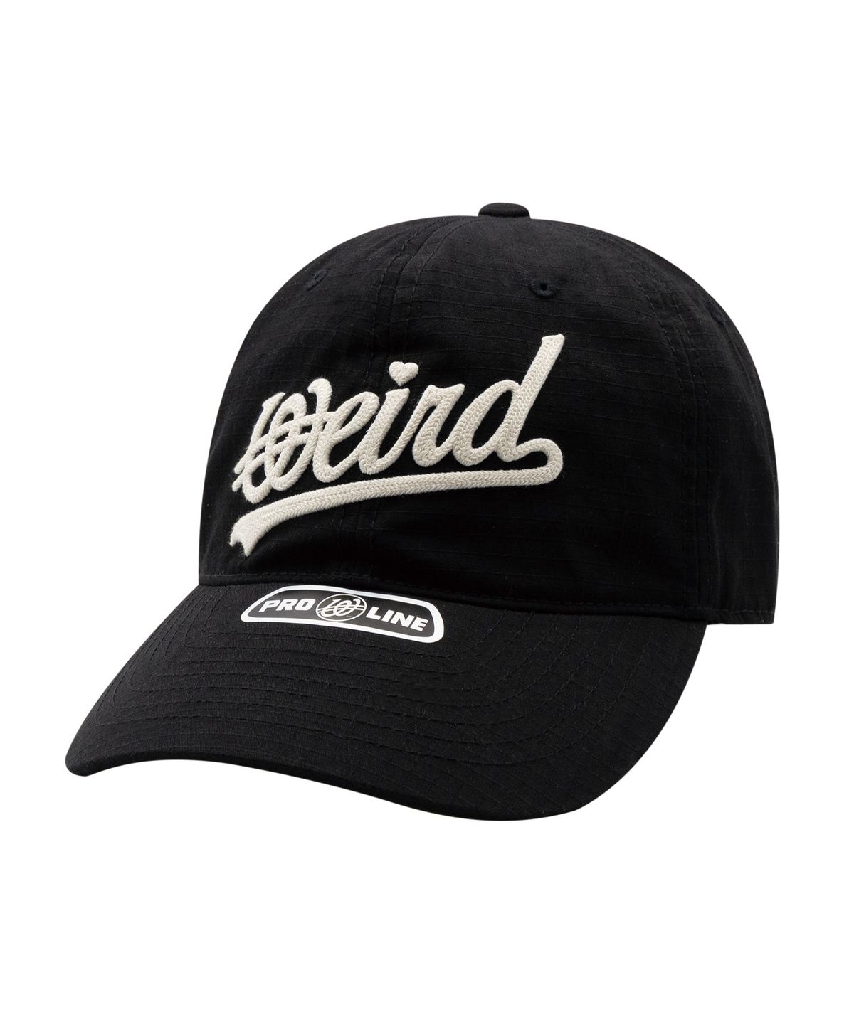 위얼드월드(WEIRDWORLD) 베이직 웨이브로고 립스탑 볼캡 BLACK