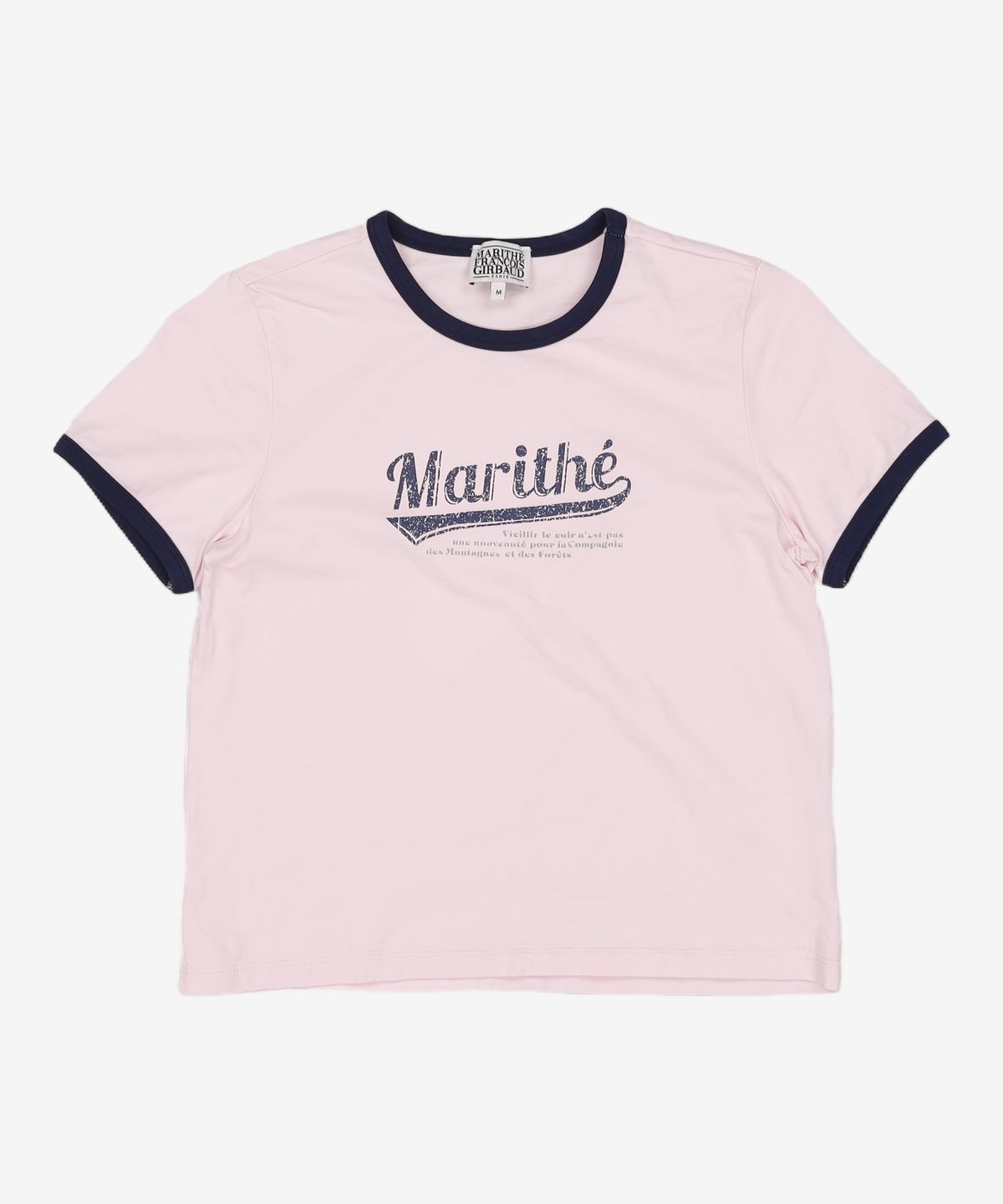 마리떼 프랑소와 저버(MARITHÉ + FRANҪOIS GIRBAUD) W VINTAGE BASEBALL RINGER TEE light pink M
