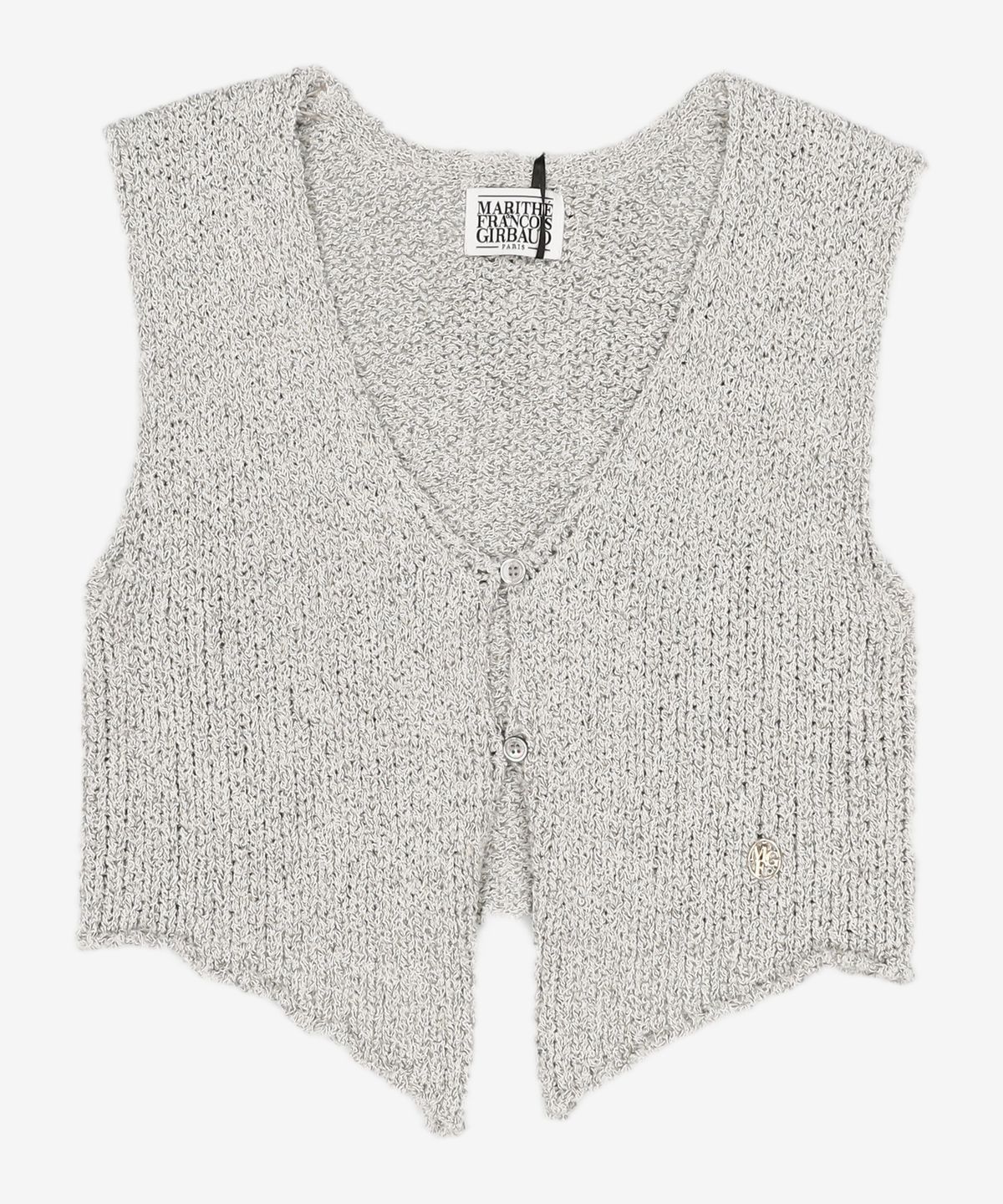 마리떼 프랑소와 저버(MARITHÉ + FRANҪOIS GIRBAUD) W BUTTON KNIT VEST oatmeal OS