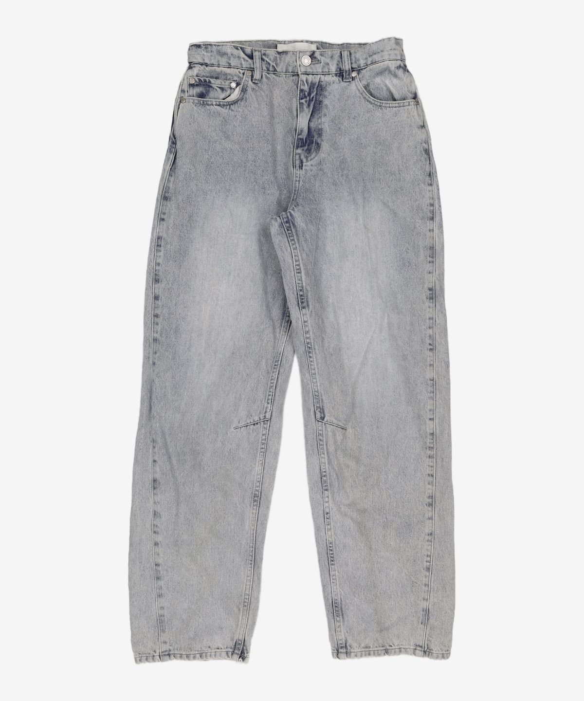 세컨모놀로그(SECONDMONO) [옷미새 미홀 콜라보]Curved Tapered Barrel-Fit Denim Pants [LBLUE]_SEPT072LBLUE 28
