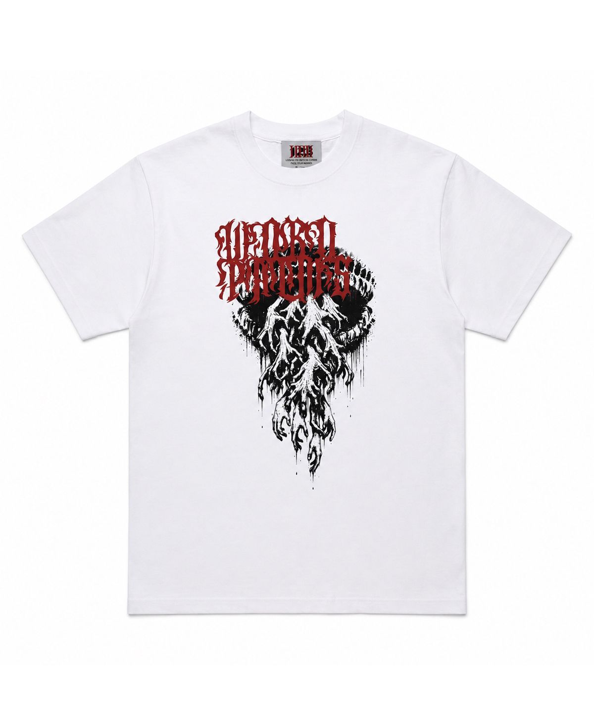 에이치알티엠(HRTM) [123 SKATEBOARDING] WORN PALMS GRAPHIC T-SHIRTS WHT
