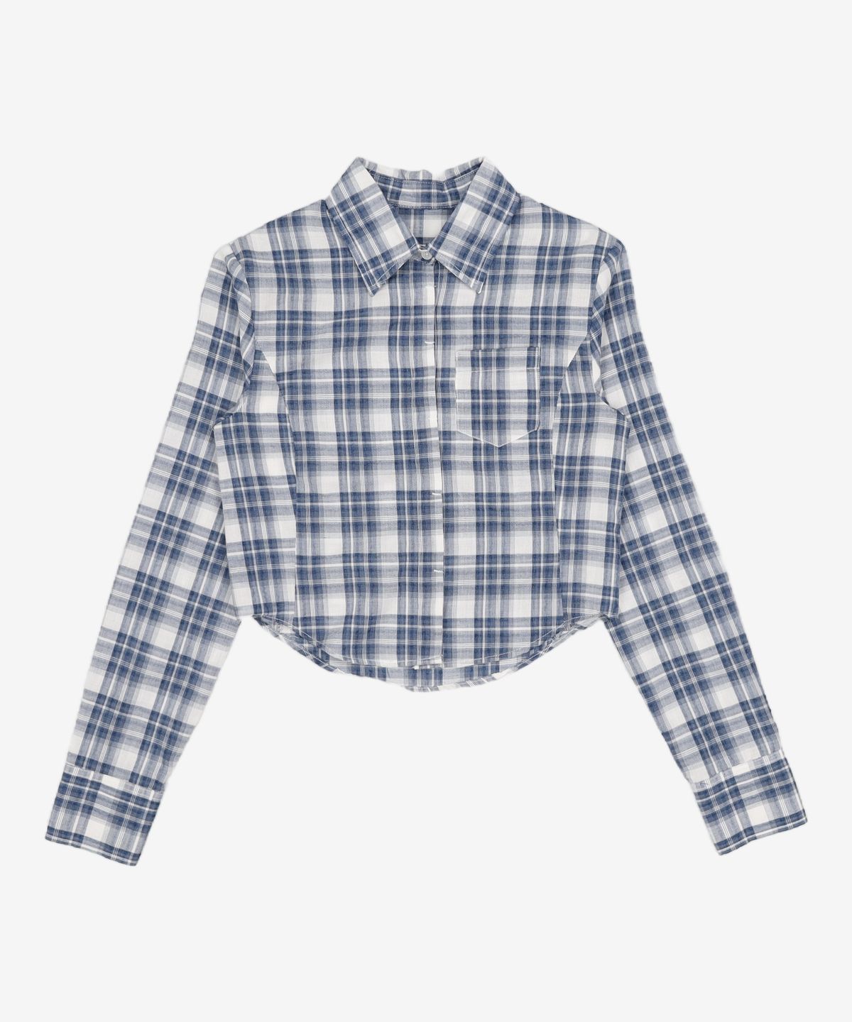 어반드레스(AVANDRESS) Slender Check Shirt BLUE M