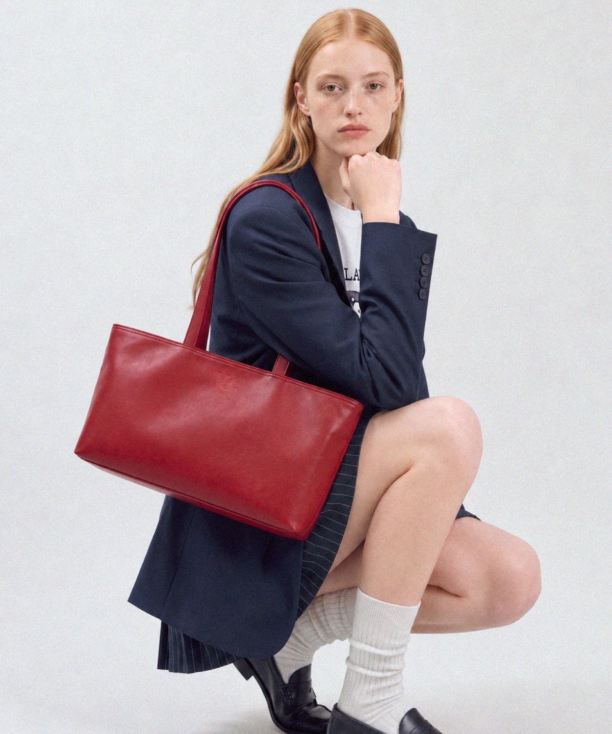 아이세이예르(ISAYYERR) Paper Boat Bag (leather)(red)