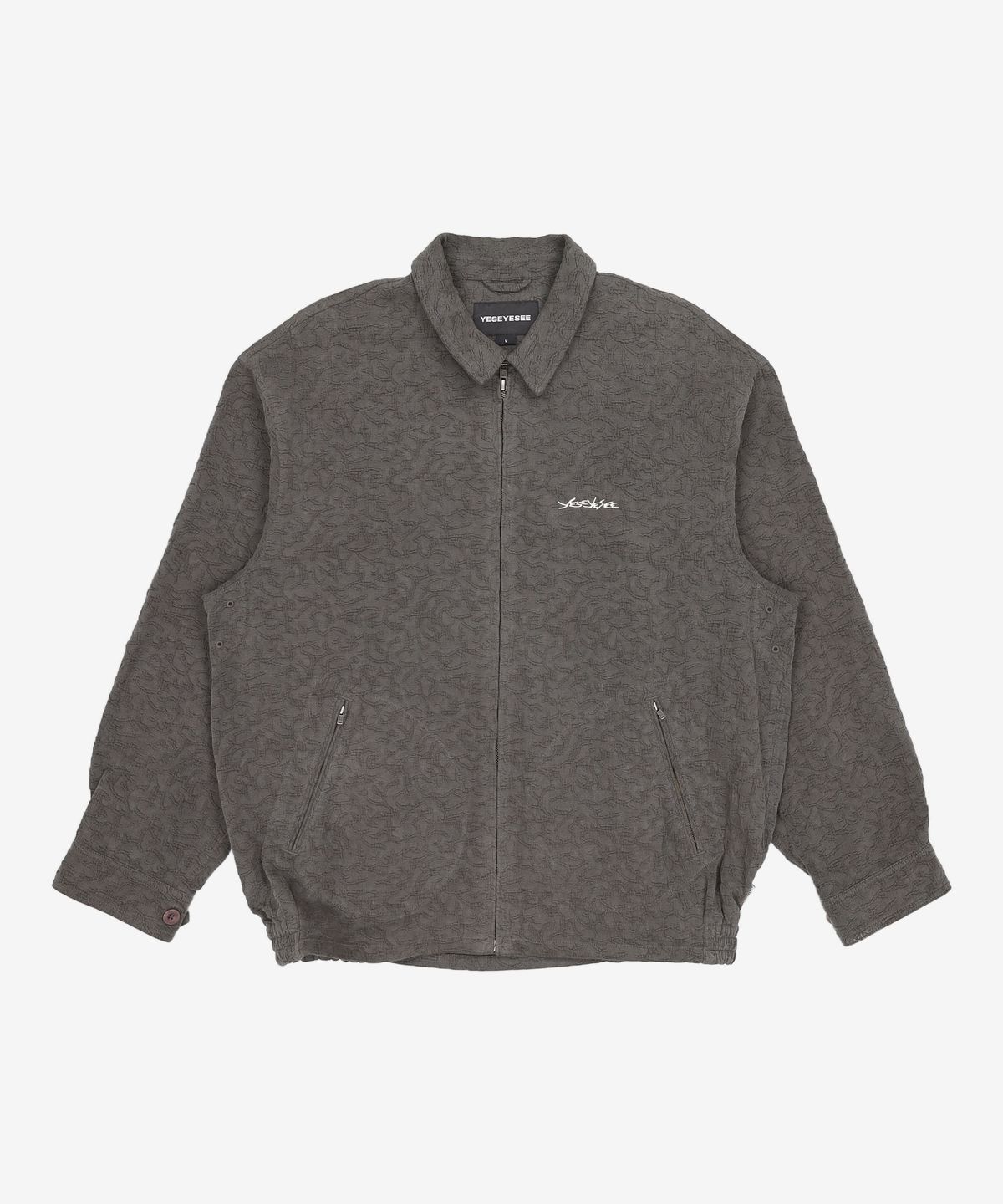 예스아이씨(YESEYESEE) Abstract Jacquard Zip Jacket Charcoal L