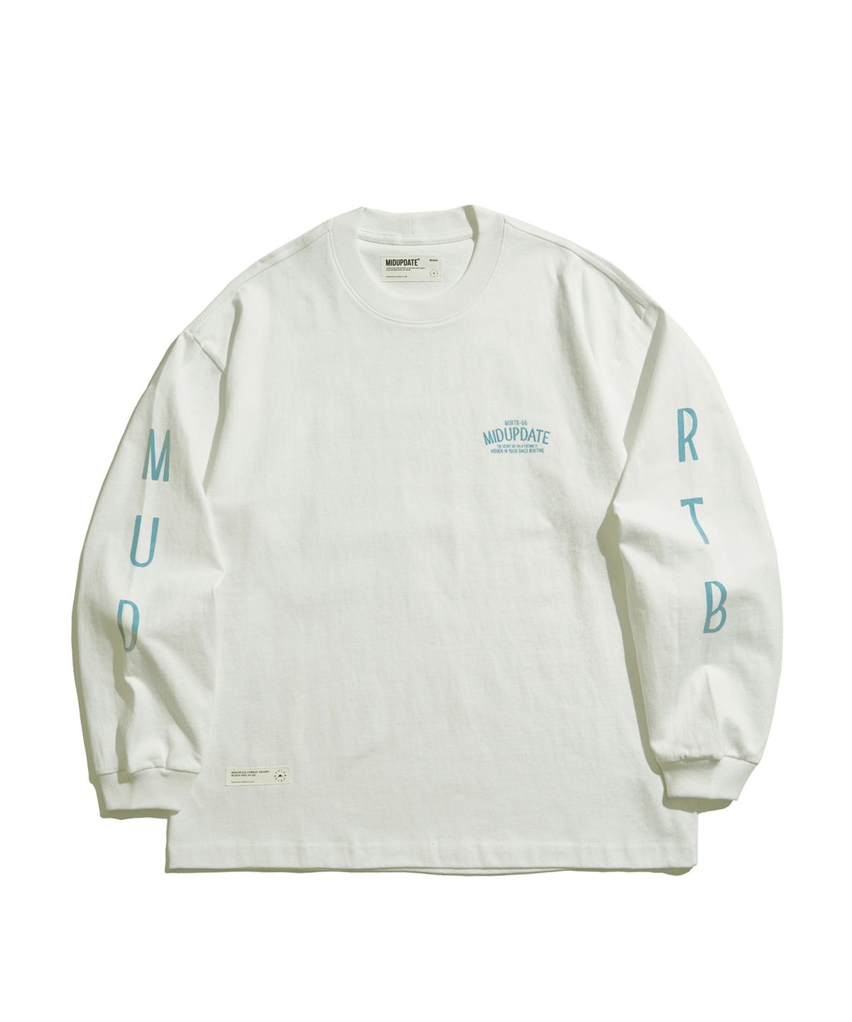 미드업데이트(MIDUPDATE) Spec Graphic Oversized L/S Tee_WH