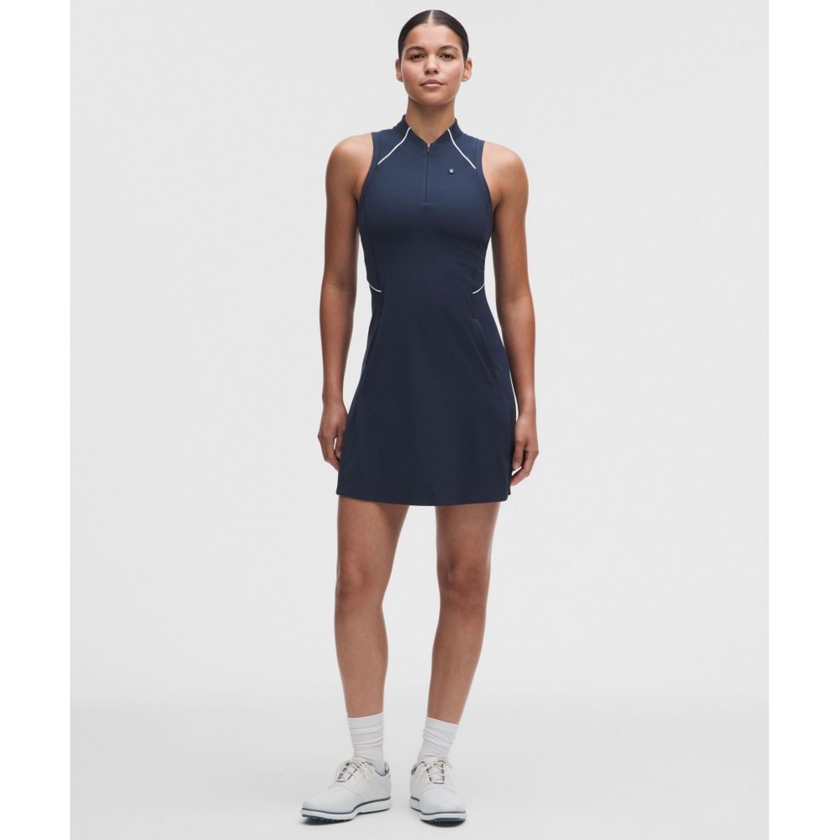 룰루레몬(LULULEMON) Nulu 모크넥 골프 드레스  CLBL WHT