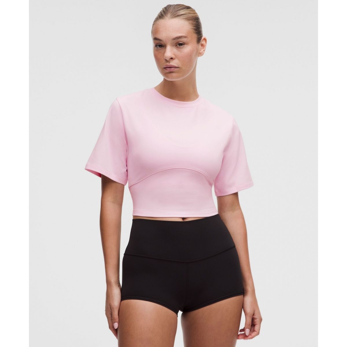룰루레몬(LULULEMON) Luon 와이드 슬리브 키홀 요가 티셔츠  BLLP