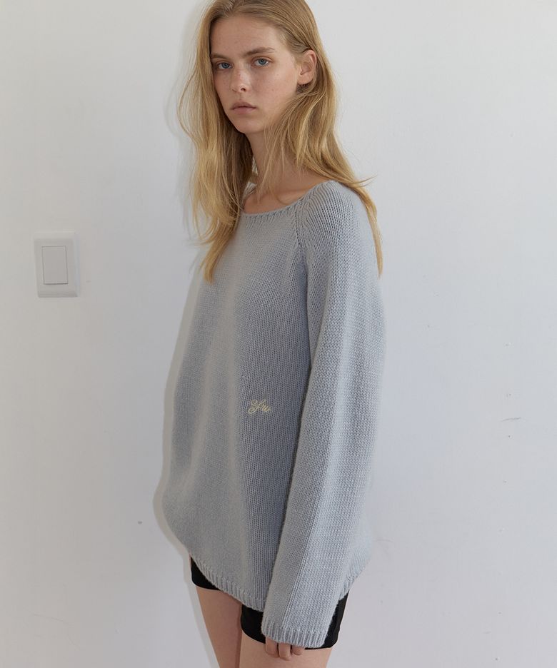 Raglan long sleeve knit [FRFA06NT09]_Sky blue