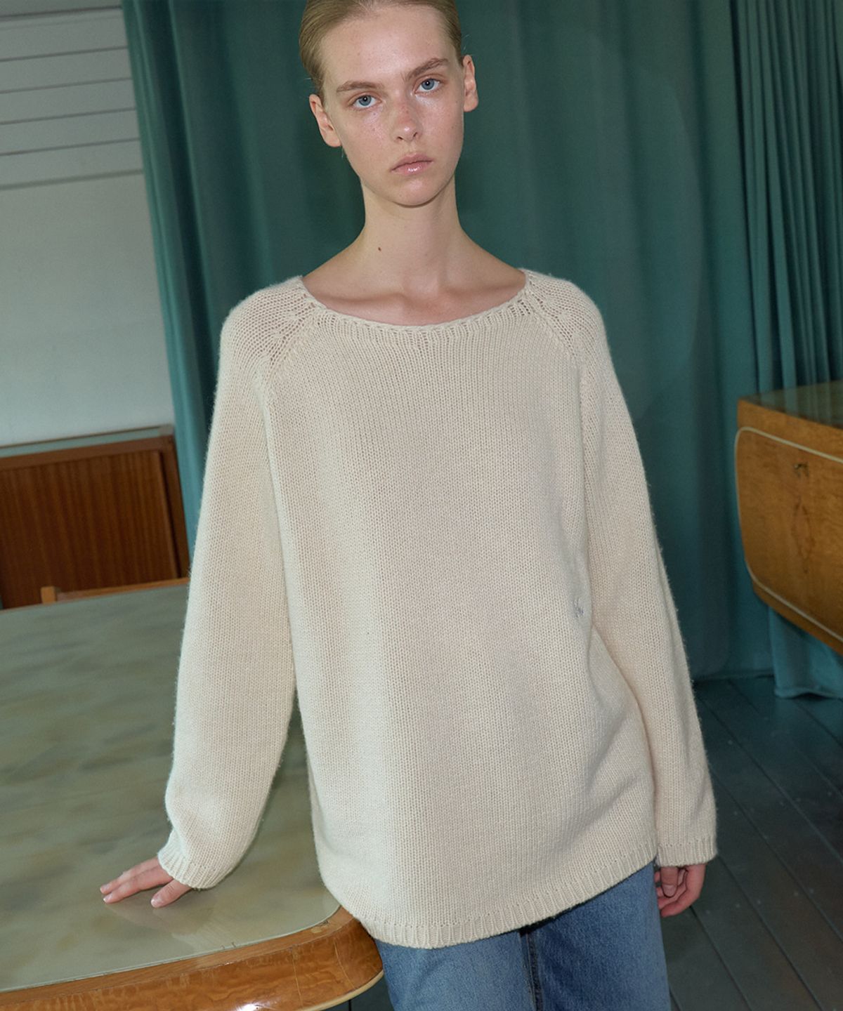 프리버07(FRIVER07) Raglan long sleeve knit [FRFA06NT08]_Oatmeal