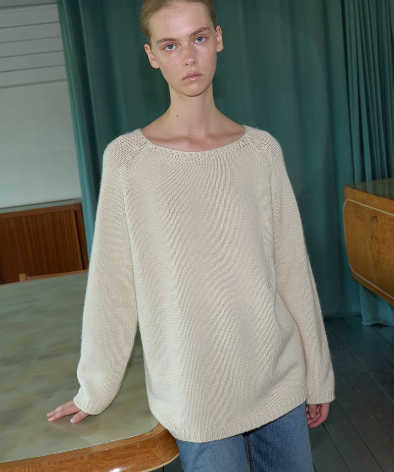 Raglan long sleeve knit [FRFA06NT08]_Oatmeal