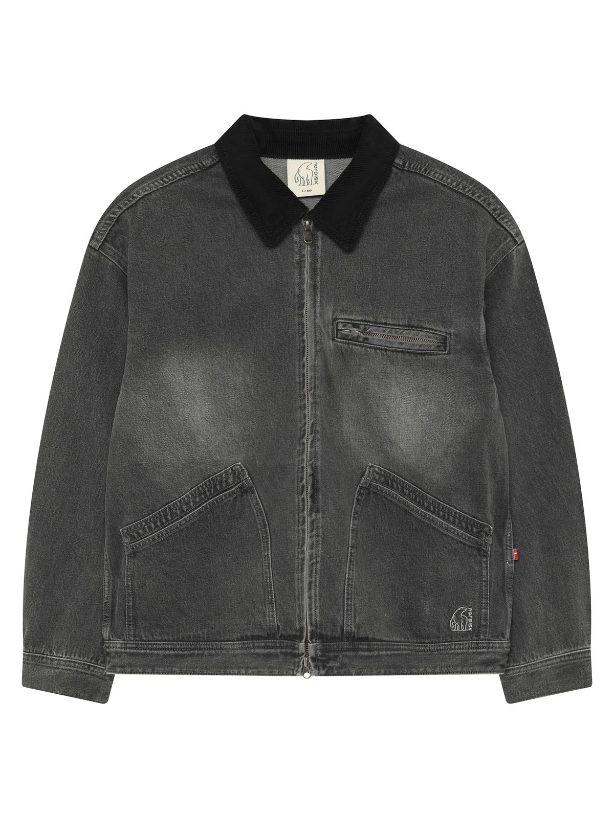 노르디스크(NORDISK) 데님 워크 자켓 - M_Dark Grey