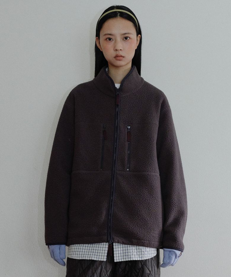 [CORE] UTILITY FLEECE ZIP-UP - PURPLE