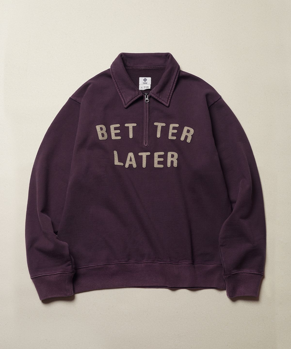 에스파이(ESFAI) BTR HALF ZIP SWEATSHIRT (BURGUNDY)